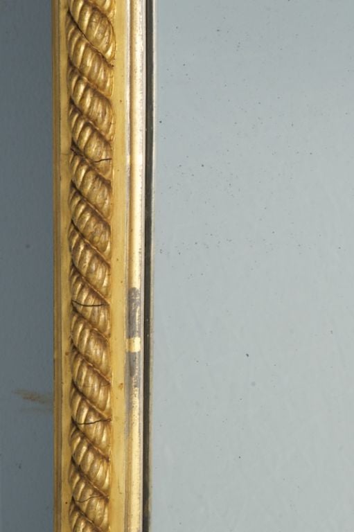 Pair of 19th Century French Gilded Rope Frame Mirrors