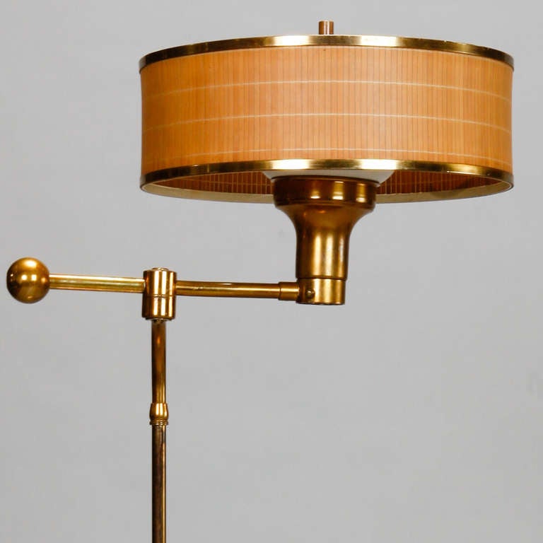 Mid-Century Modern Mid Century Brass Floor Lamp by Edward Wormley for Lightolier