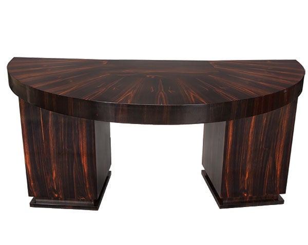 Bespoke Demi-Lune Pedestal Desk