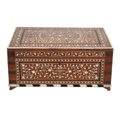 19th Century Anglo Indian Writing Box with Bone Inlay