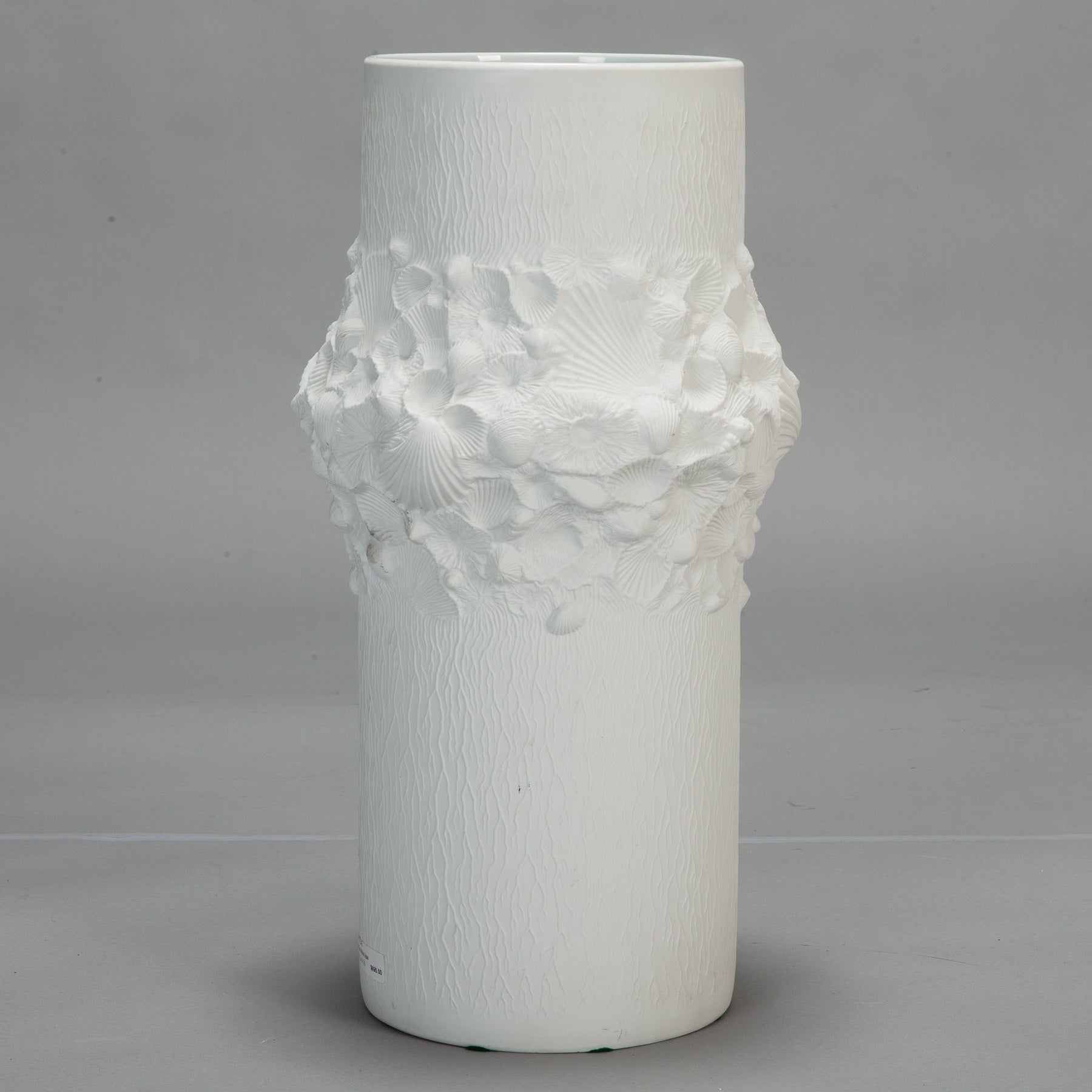Extra Large Bavarian White Vase with Shells