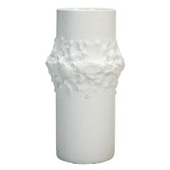 Extra Large Bavarian White Vase with Shells