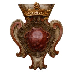 Dutch Carved and Gilded Crown with Heart