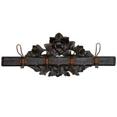 Black Forest Hand Carved Wall Mounted Coat Rack