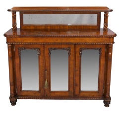 Mahogany Mirrored Side Cabinet