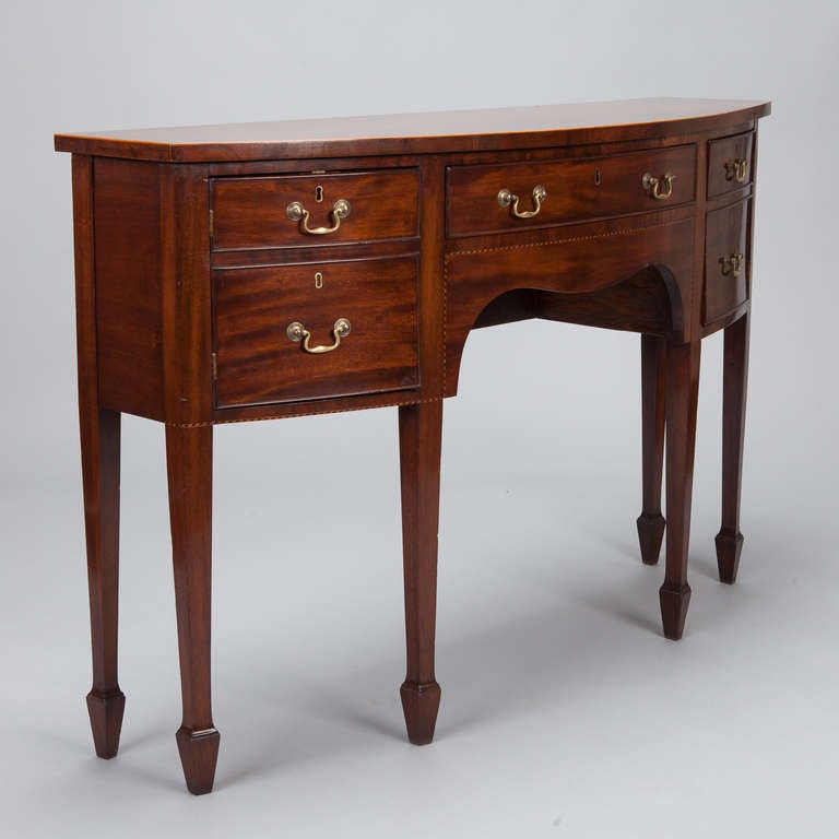 British 19th Century English Mahogany Bow Front Console