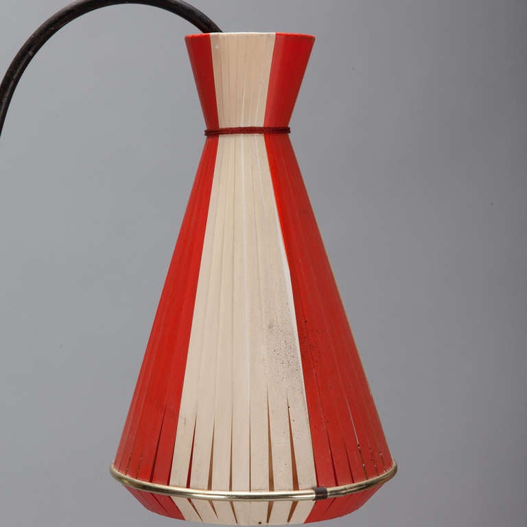 Mid-20th Century Mid Century Wrought Iron Three Cone Multicolor Floor Lamp