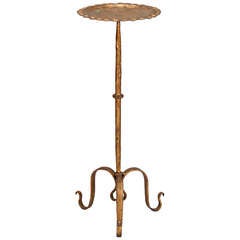 Small Spanish Gilt Metal Side Table