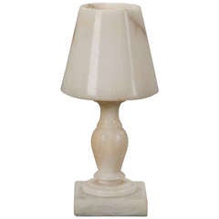 Small All Alabaster Table Lamp