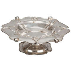 Art Nouveau Silver Plate Footed Dish