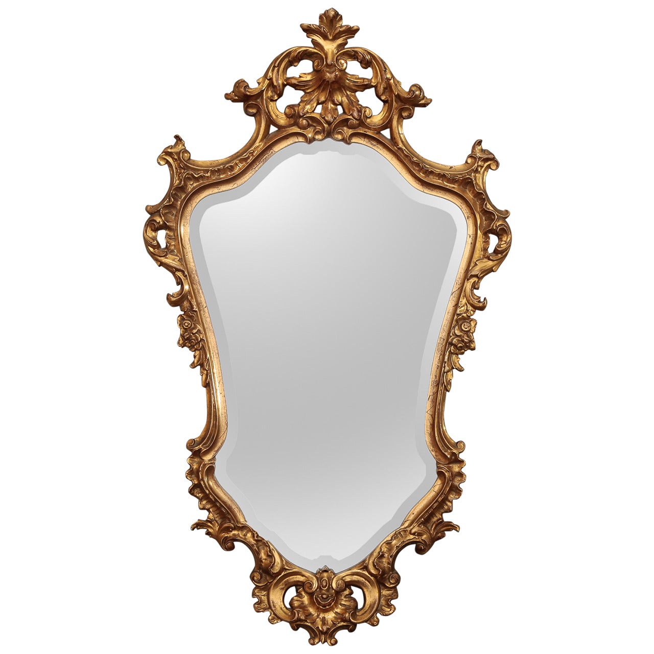 Gilt Resin Carved French Mirror