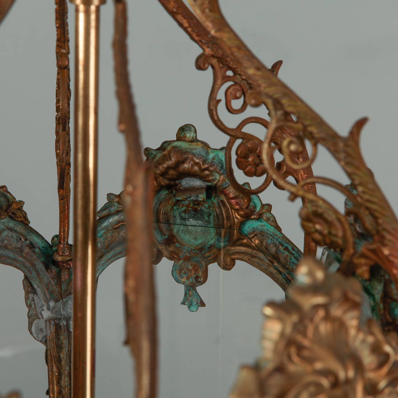 19th Century French Gilt Bronze Lantern In Excellent Condition In Troy, MI