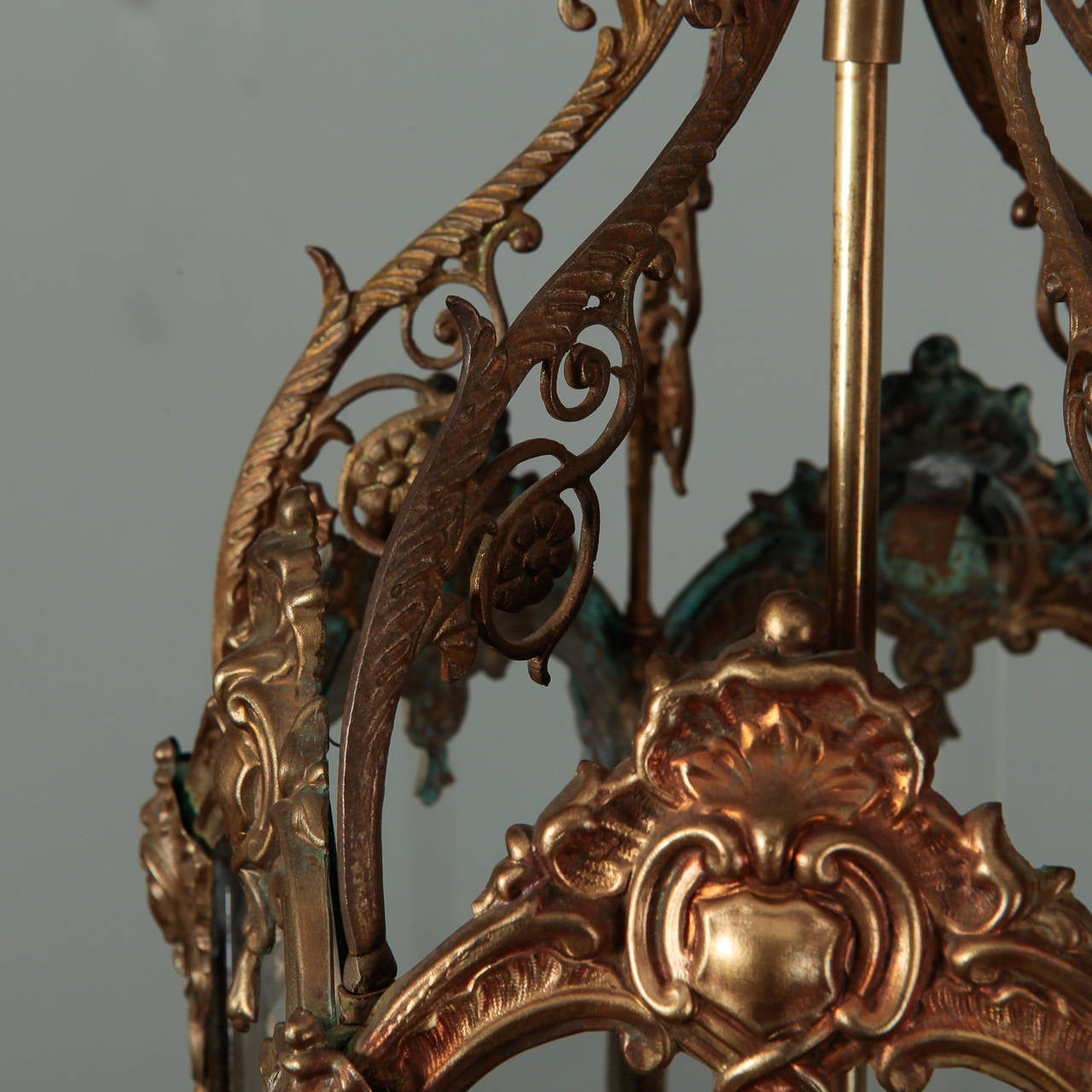 19th Century French Gilt Bronze Lantern 2