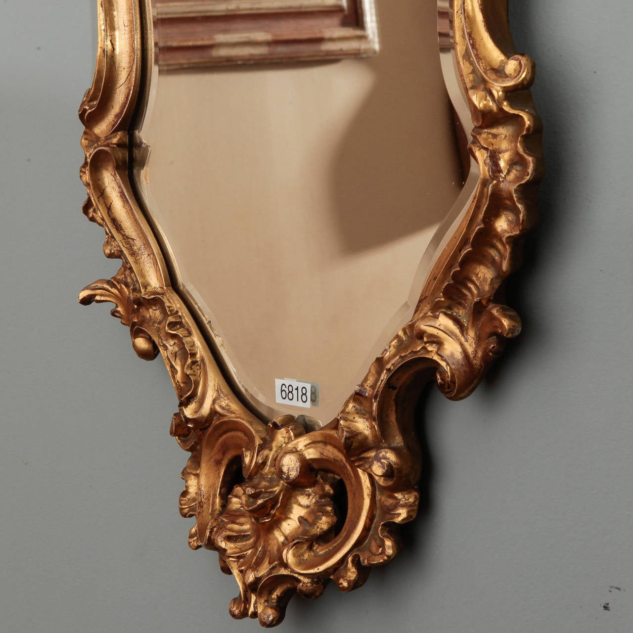 Early 20th Century Gilt Resin Carved French Mirror