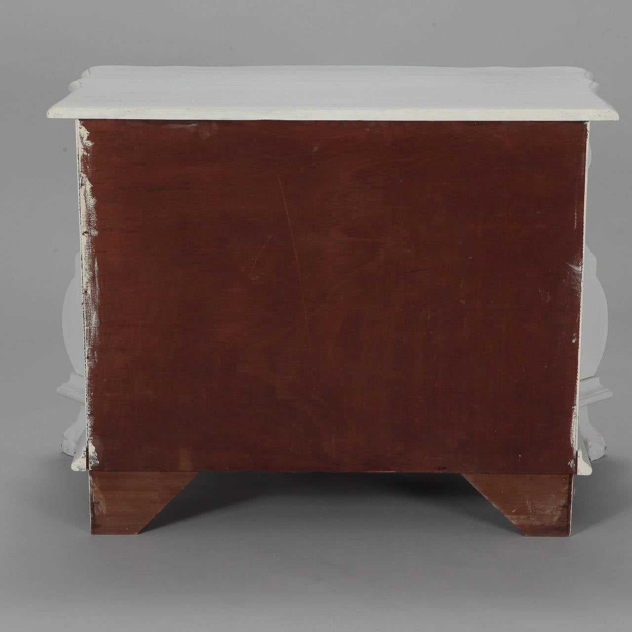 Mid-20th Century Small White Painted Bombay Chest