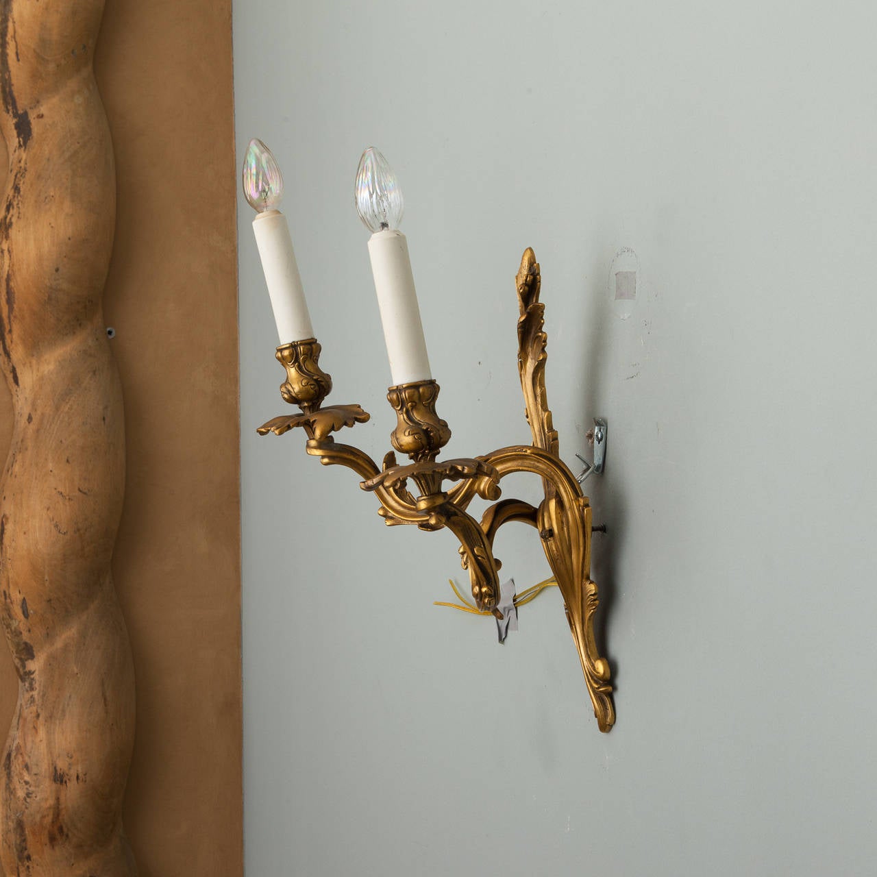 Early 20th Century Pair of Bronze Louis XVI Style Two-Arm Sconces