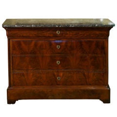 Louis Philippe Cabinet with Marble Top