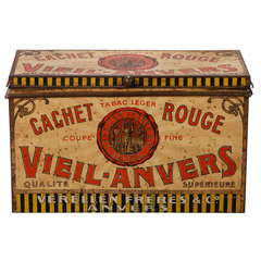 Large French Vieil-Anvers Lidded Tobacco Tin