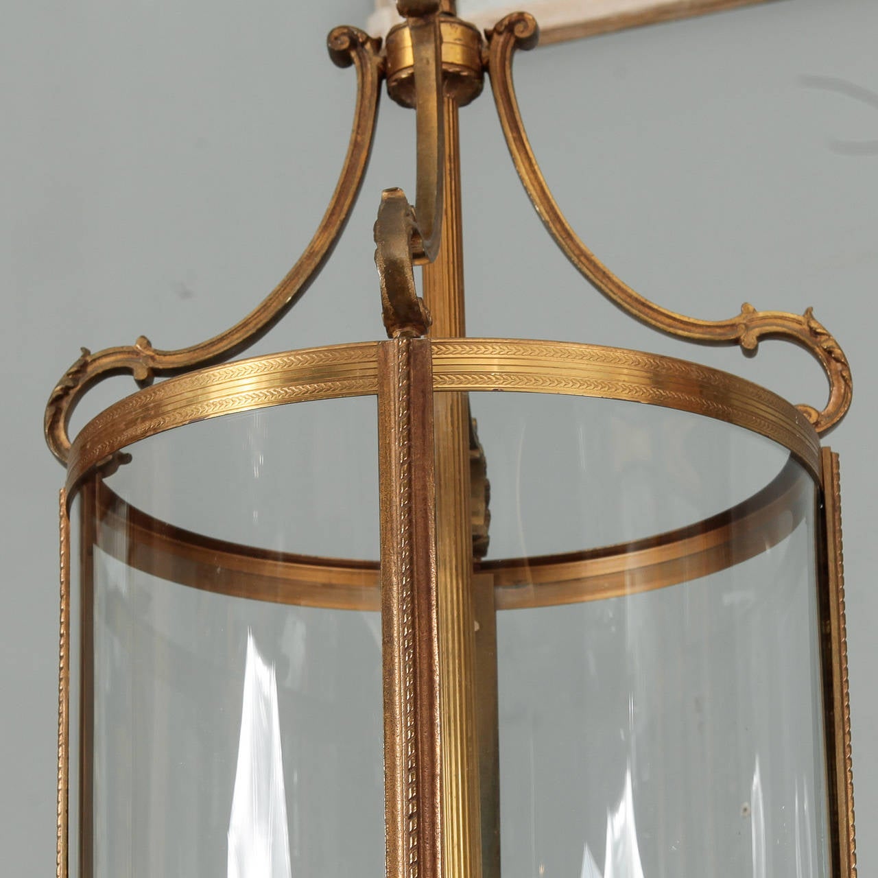 Early 20th Century Large Bronze Dutch Lantern Fixture