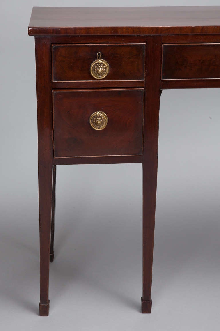 British 19th Century Mahogany Breakfront Server With Reduced Depth