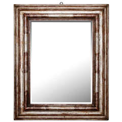 Deep Silver Gilt Italian 19th Century Frame with New Mirror