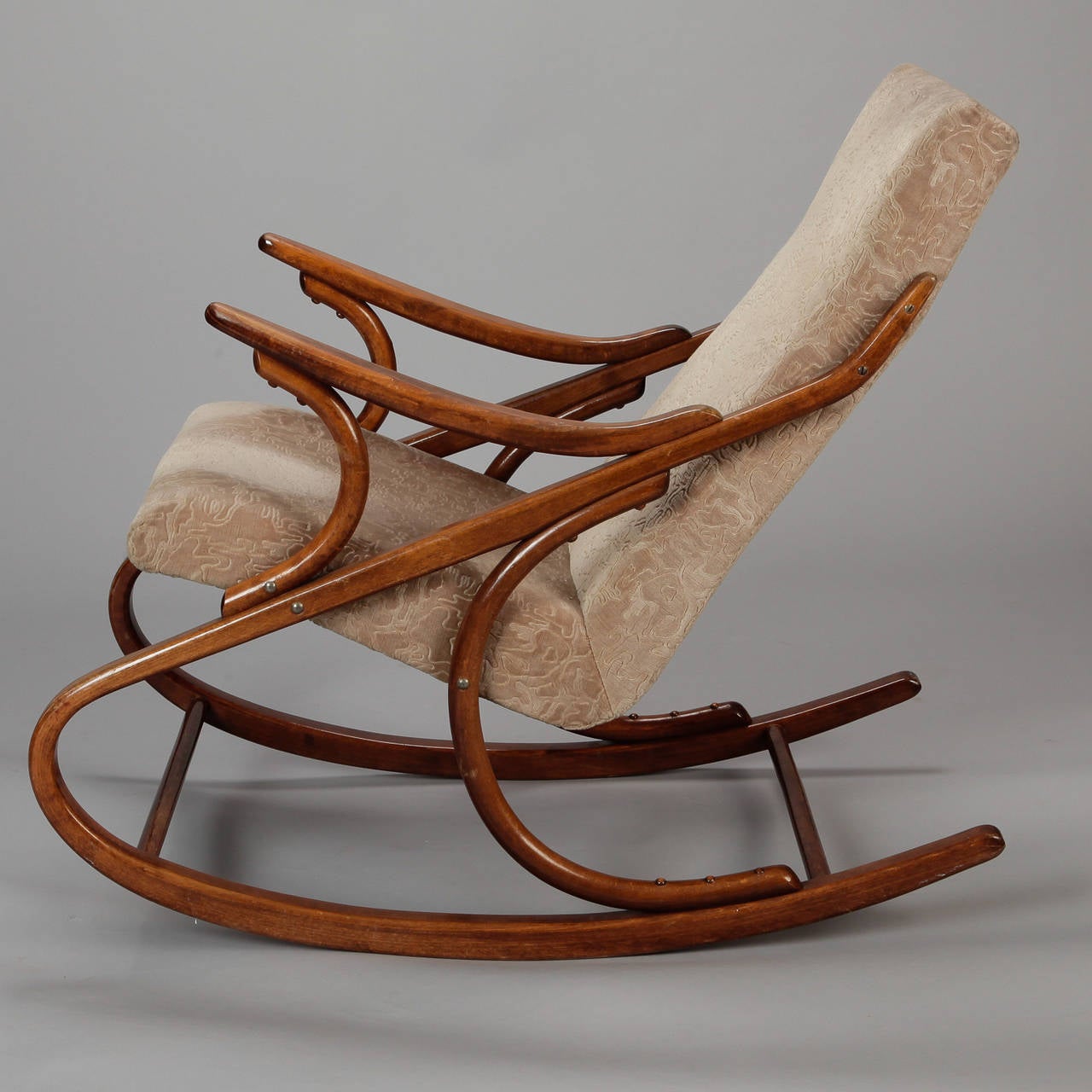 Other Midcentury Czech Ton Bent Wood Rocking Chair