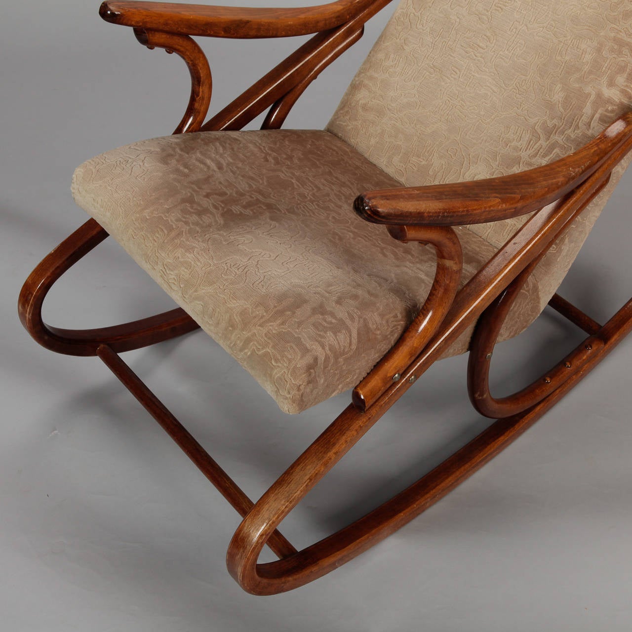 Mid-Century Modern Midcentury Czech Ton Bent Wood Rocking Chair