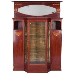 Antique Aesthetic Inlaid Mahogany Cabinet