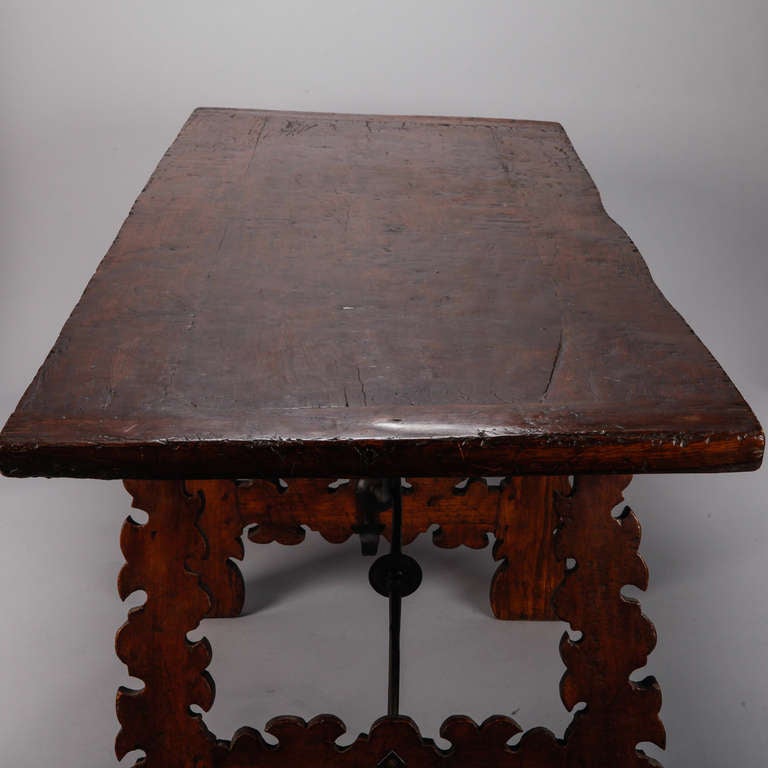 Monumental 19th Century Spanish Oak and Iron Table 4