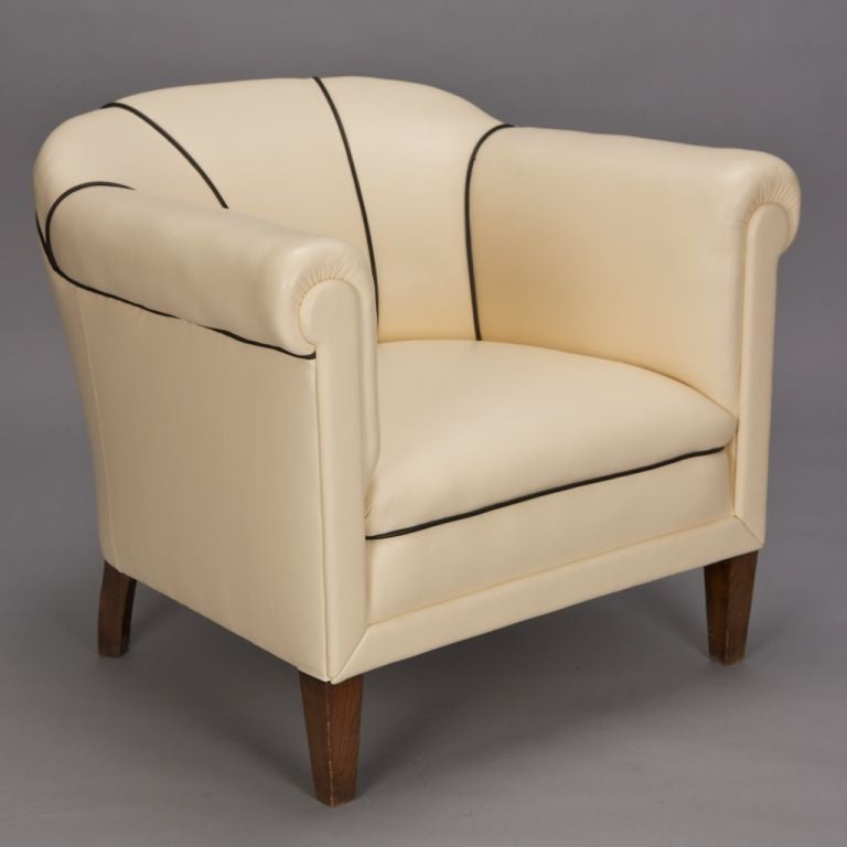 Pair French Art Deco Tub Chairs at 1stDibs