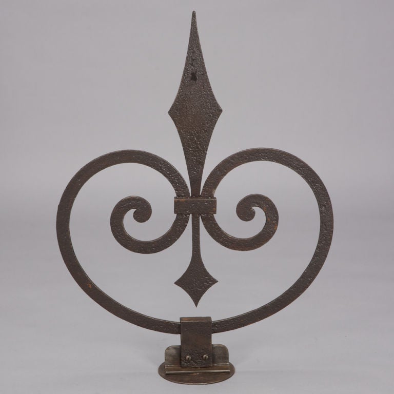Tall Iron Finial on Stand