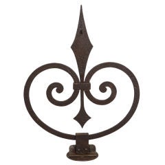Tall Iron Finial on Stand