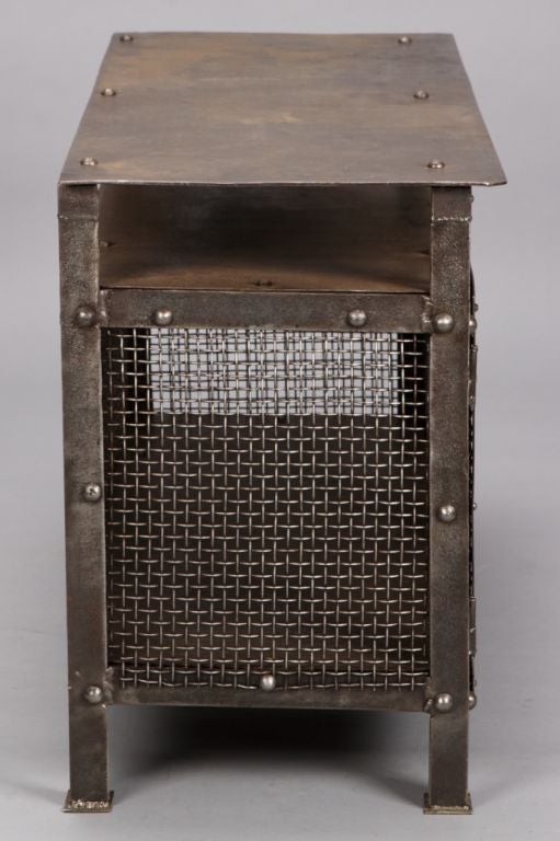 French Industrial Mesh Cabinet 2