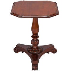 19th Century Small Octagonal Mahogany Table