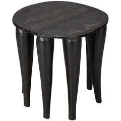 Round Carved Wood Eight Leg Ashanti Table