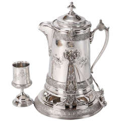 19th Century Reed and Barton Silver Plate Water Jug on Stand