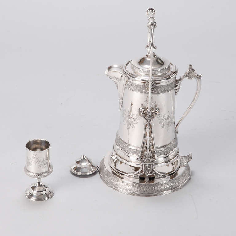 19th Century Reed and Barton Silver Plate Water Jug on Stand 2
