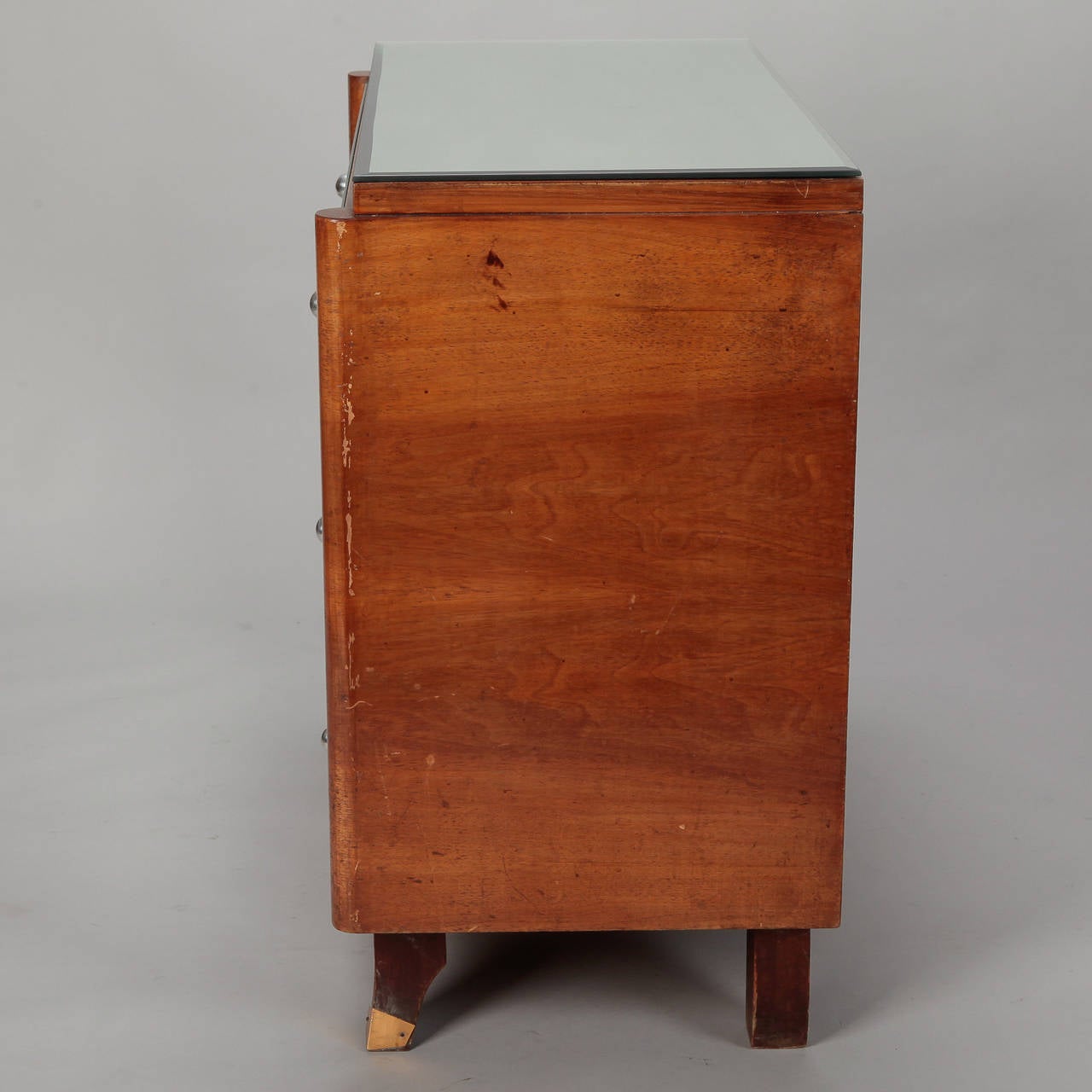 Art Deco Era Mirrored Walnut Chest of Drawers 4