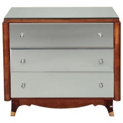 Art Deco Era Mirrored Walnut Chest of Drawers
