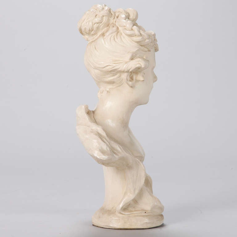 20th Century Porcelain Art Nouveau Bust of a Girl