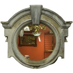 Antique French Zinc Window Mirror