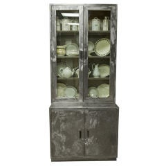Midcentury French Polished Steel Industrial Cupboard 12
