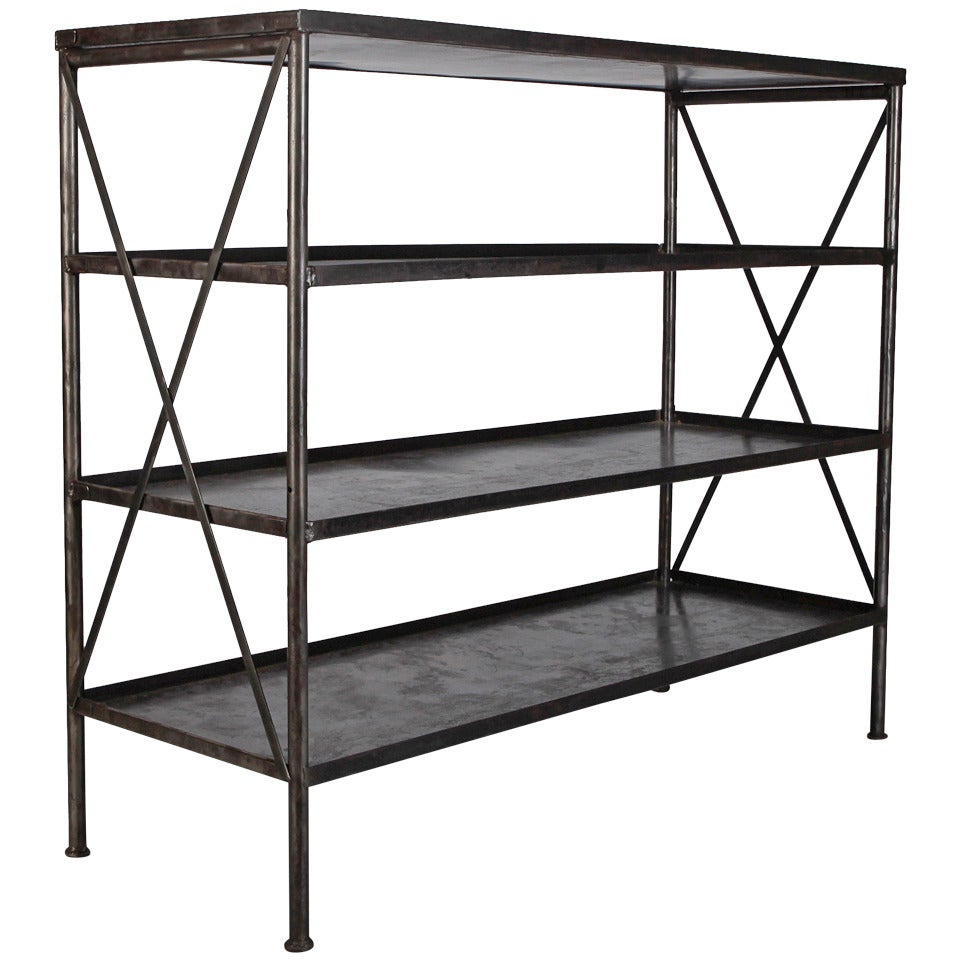 French Industrial Iron, Four Shelf Etagere