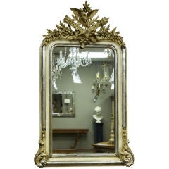 Crested Silvergilt Louis Philippe Mirror