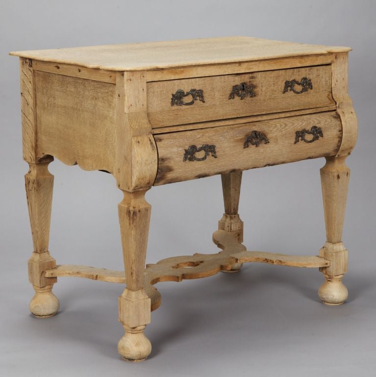 English Bleached Oak Two Drawer Cabinet