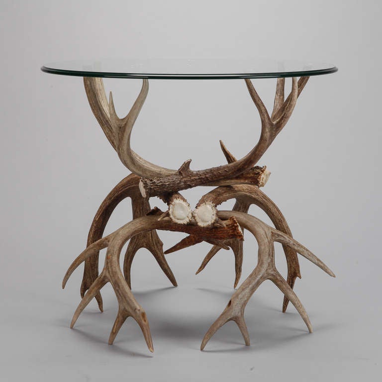 deer antler end table