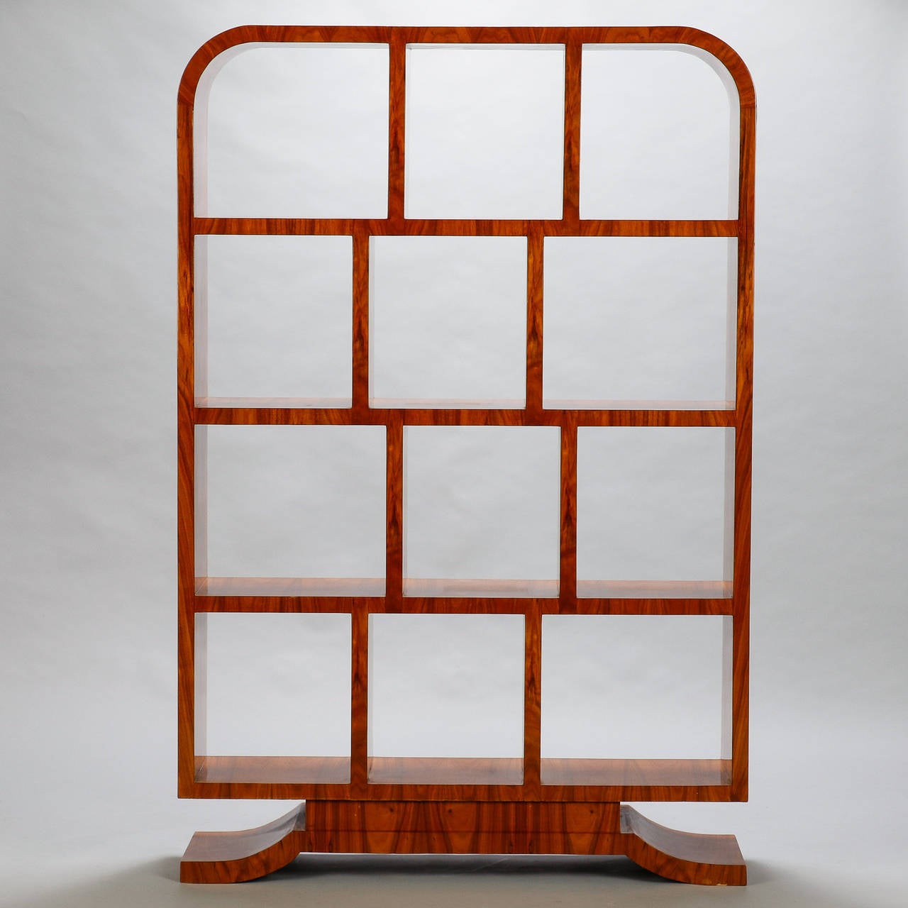 Pair of Art Deco Walnut Shelf Units In Good Condition In Troy, MI