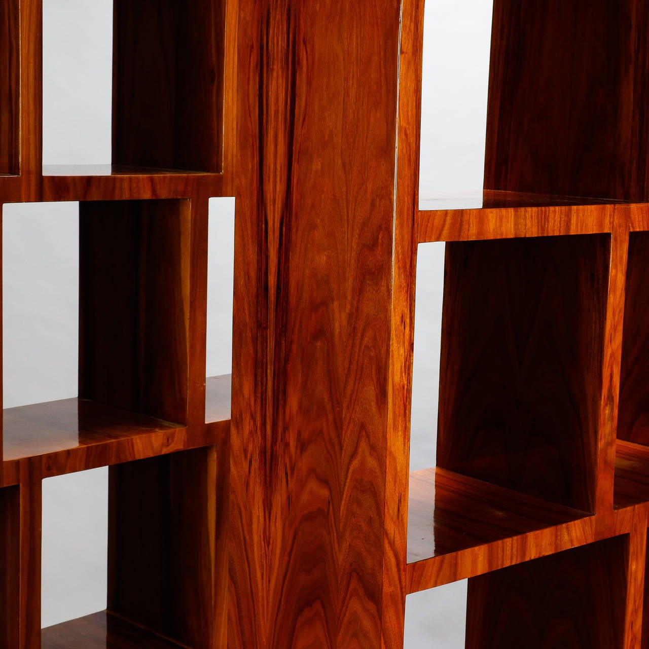 Pair of Art Deco Walnut Shelf Units 3