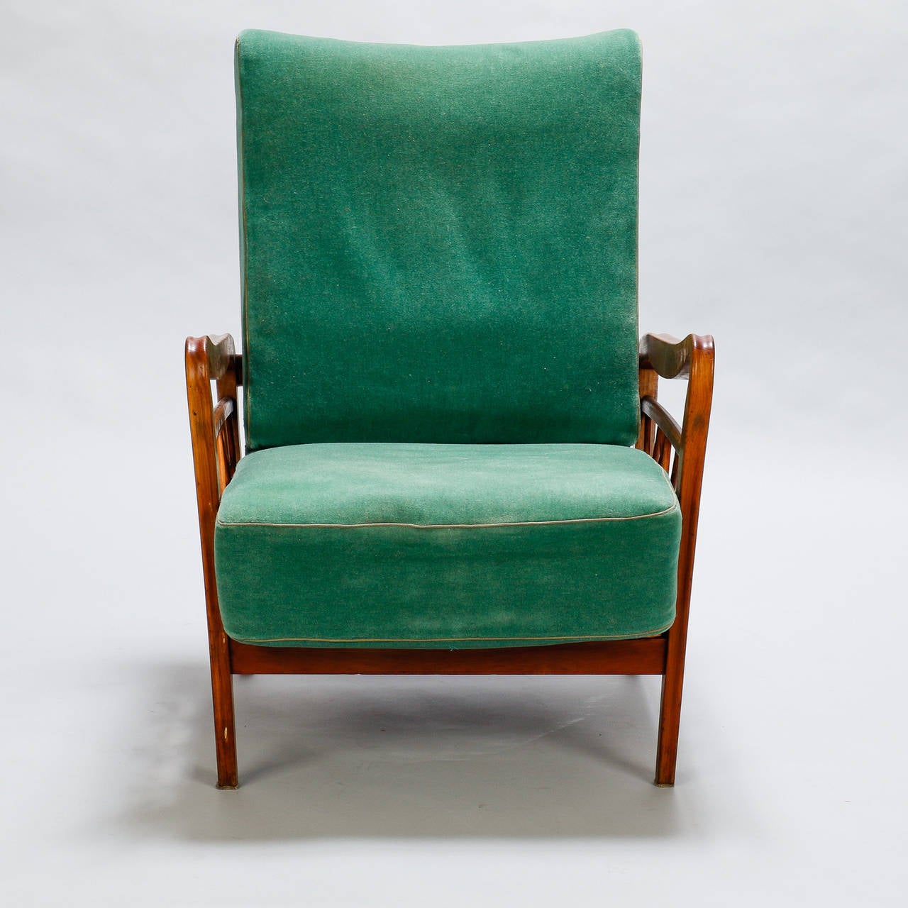 Mid-Century Modern Pair of Open Work Lounge Chairs in the Manner of Paolo Buffa