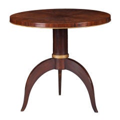 Round Low Art Deco Table with Glossy Finish